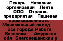 Пекарь › Название организации ­ Лента, ООО › Отрасль предприятия ­ Пищевая промышленность › Минимальный оклад ­ 1 - Все города Работа » Вакансии   . Амурская обл.,Благовещенский р-н